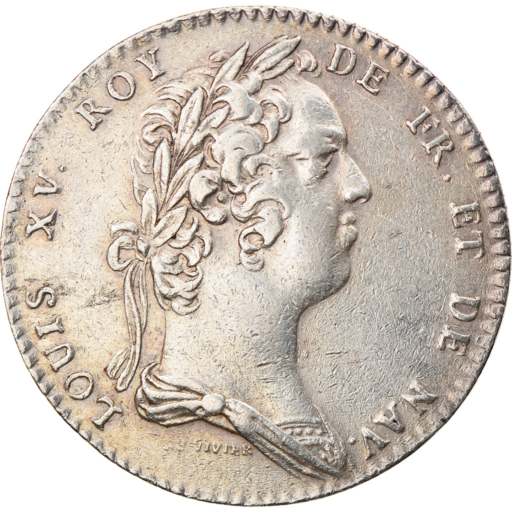 France, Token, Royal, Louis XV, Académie Française, Duvivier, 