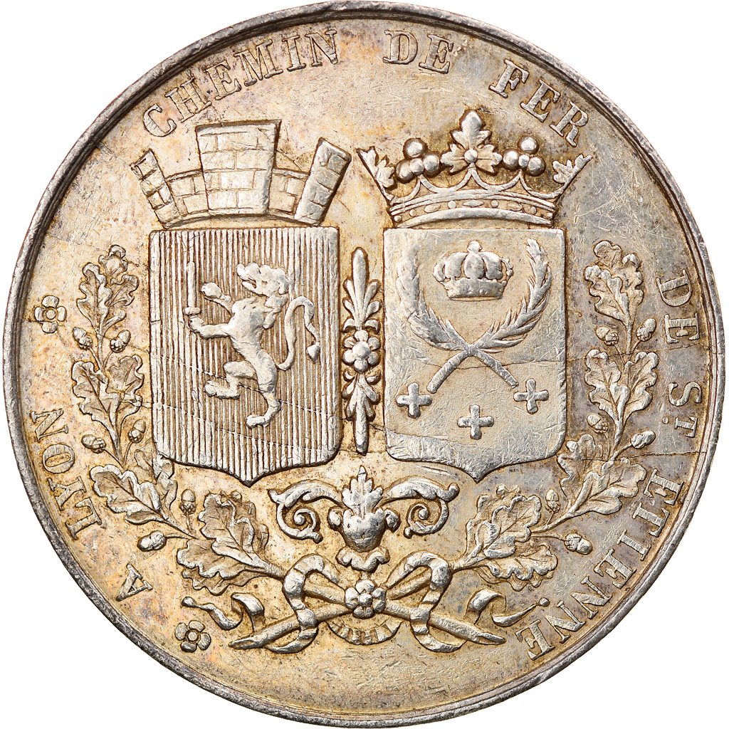 France, Token, Railway, Chemin de Fer de Saint-Etienne à Lyon, 1826, Tiolier