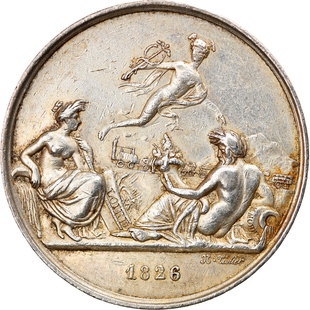 France, Token, Railway, Chemin de Fer de Saint-Etienne à Lyon, 1826, Tiolier