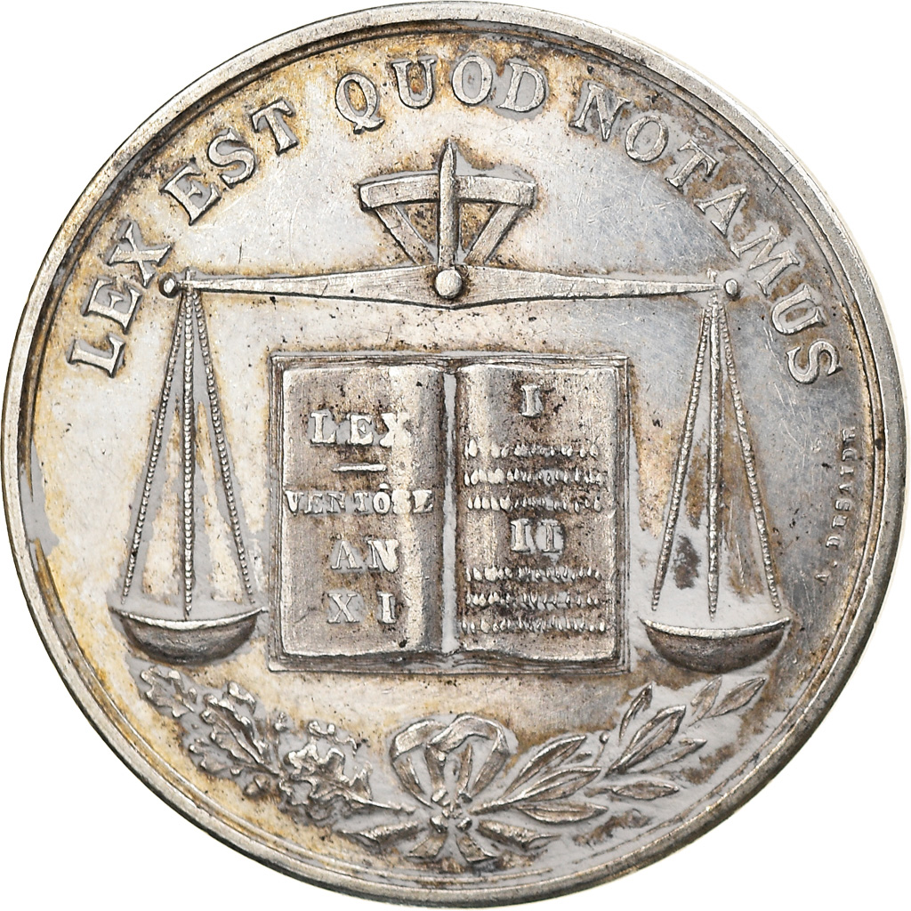 France, Token, Notary, Notaires de l'Arrondissement de Marennes, 1902, Desaide