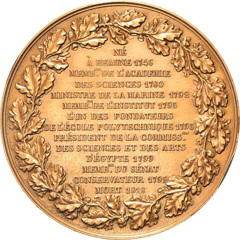 France, Medal, Gaspard Monge, Politics, 1968, Galle, , Bronze