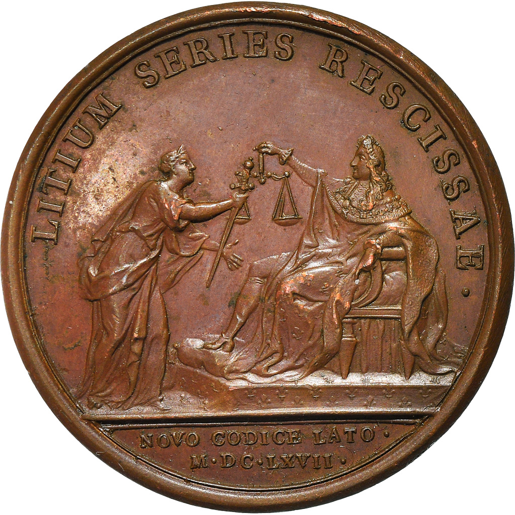 Frankrijk, Medaille, Louis XIV, La Nouvelle Ordonnance, 1667, Mauger, PR, Koper