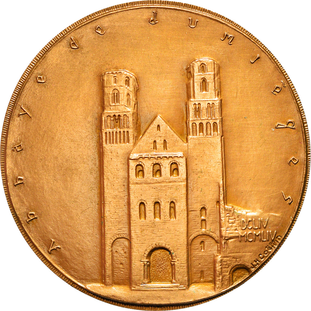 France, Medal, Normandie - Abbaye de Jumièges, 1968, Coeffin, , Bronze