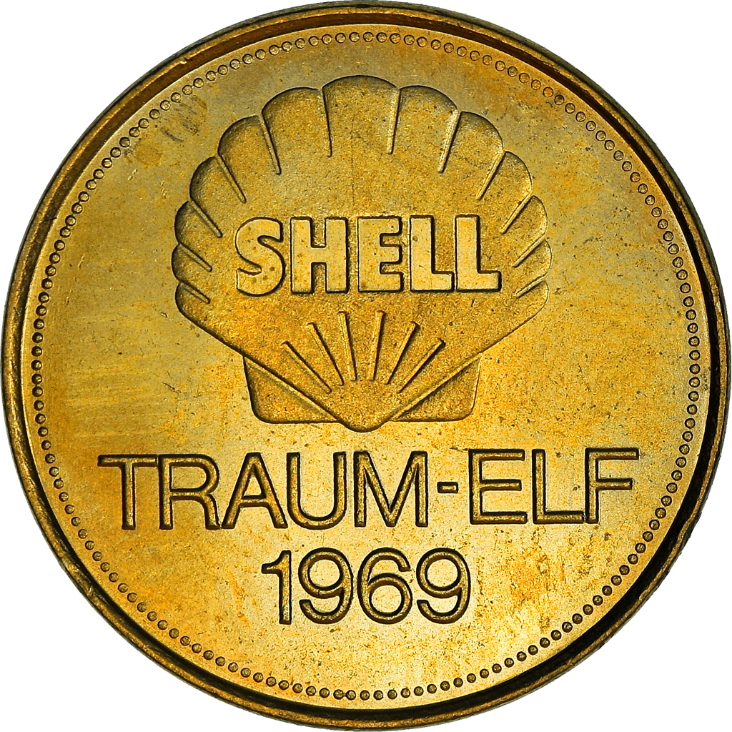 Deutschland, Token, Shell, Traum-Elf, Football, Sigi Held, 1969, UNZ+