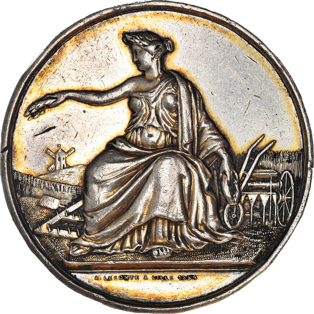 France, Medal, Comice Agricole de l'Arrondissement de Lille, 1853,