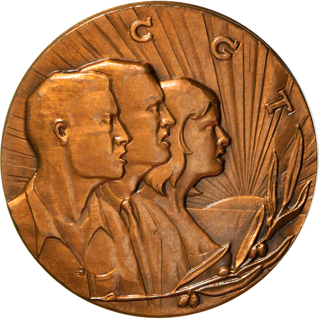 Francia, medalla, Syndicat, CGT, EBC, Bronce