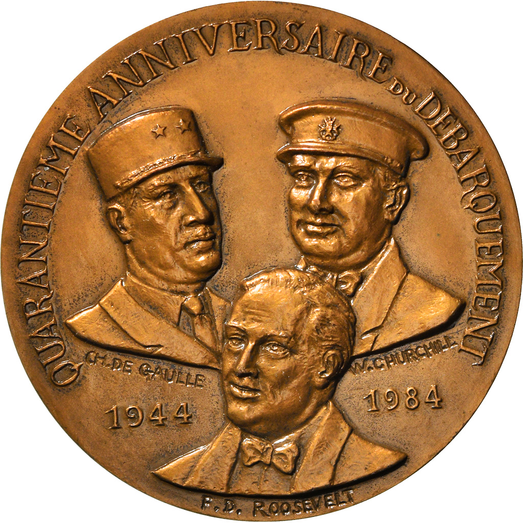 Frankreich, Medaille, 40ème Anniversaire du Débarquement, WAR, 1984, Tschudin
