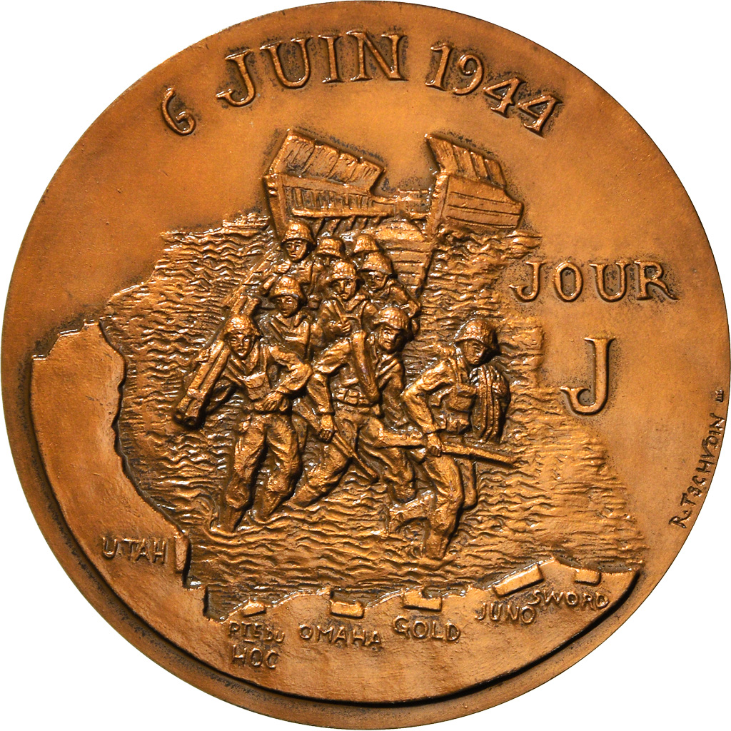 Frankreich, Medaille, 40ème Anniversaire du Débarquement, WAR, 1984, Tschudin