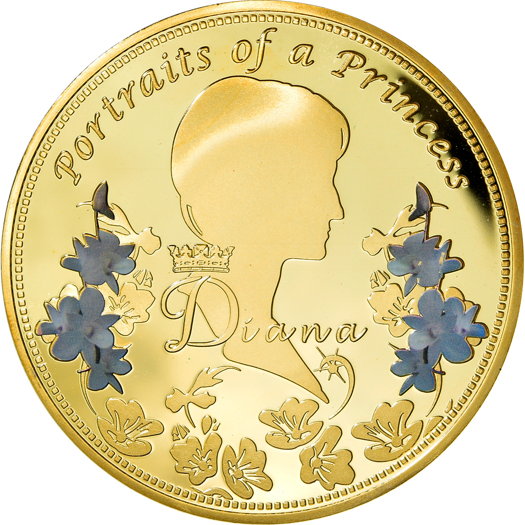 United Kingdom, Medal, Portrait of a Princess, Diana, Society, , Copper