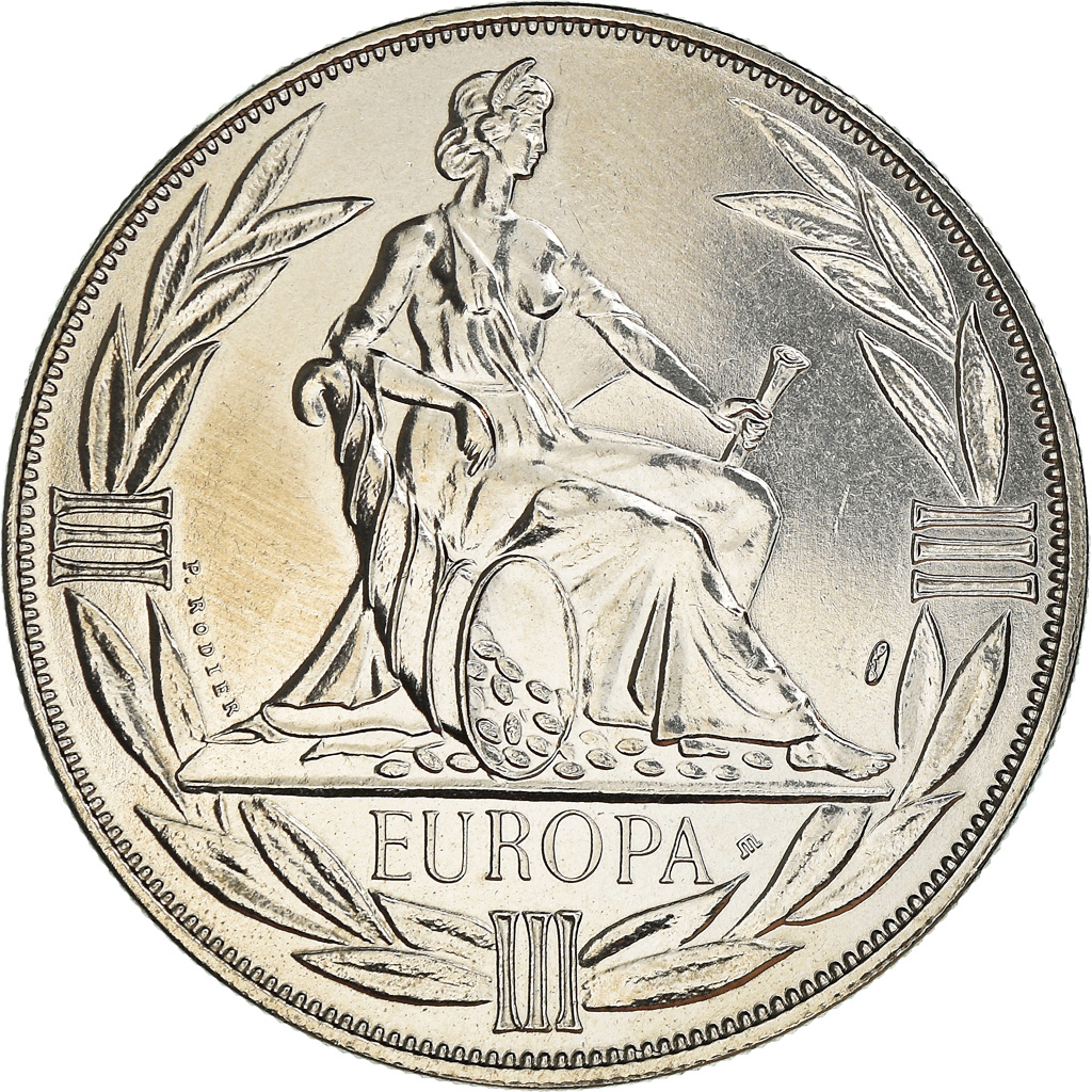 France, Medal, Ecu Europa, Europe Assise, Politics, 1980, Rodier, 