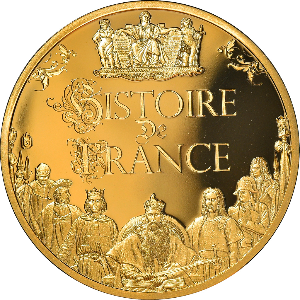 France, Medal, Histoire de France, L'Armistice., History, , Copper Gilt