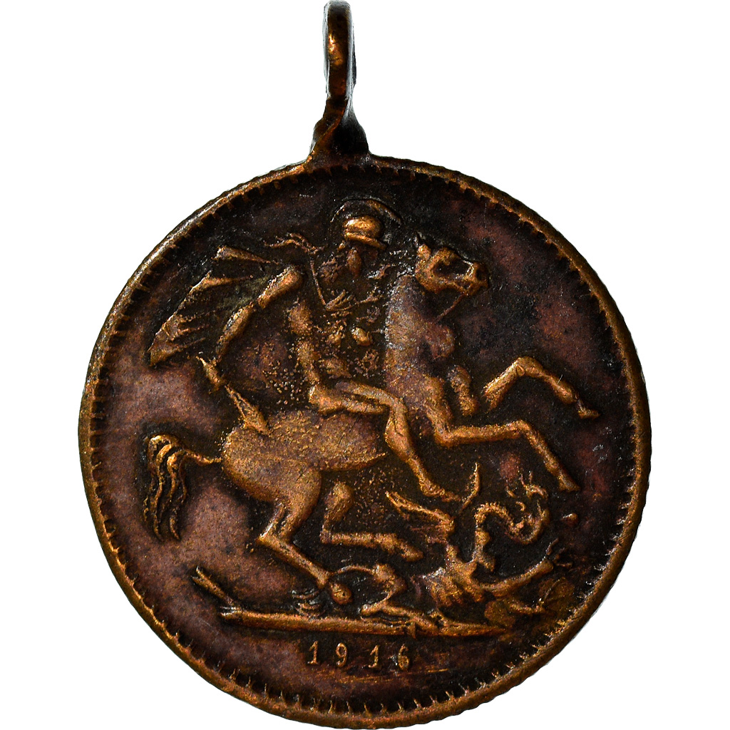 United Kingdom, Token, Edward VIII, 1916, Ruta, , Copper