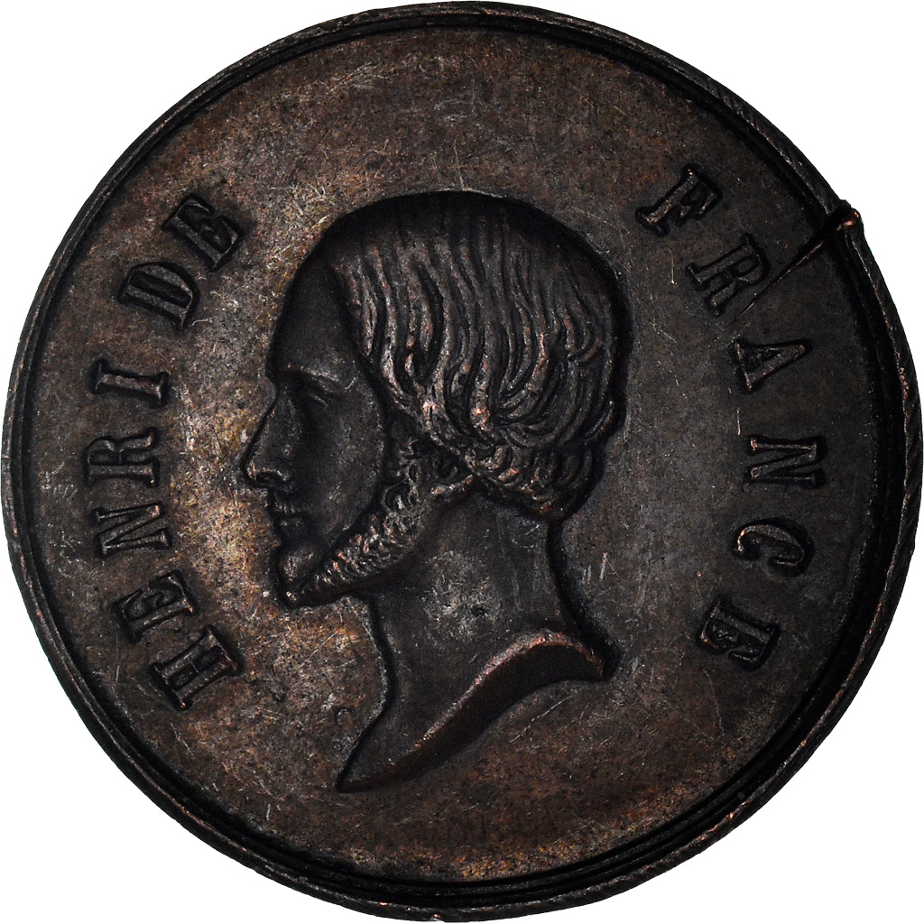 France, Token, Henri De France, History, , Copper