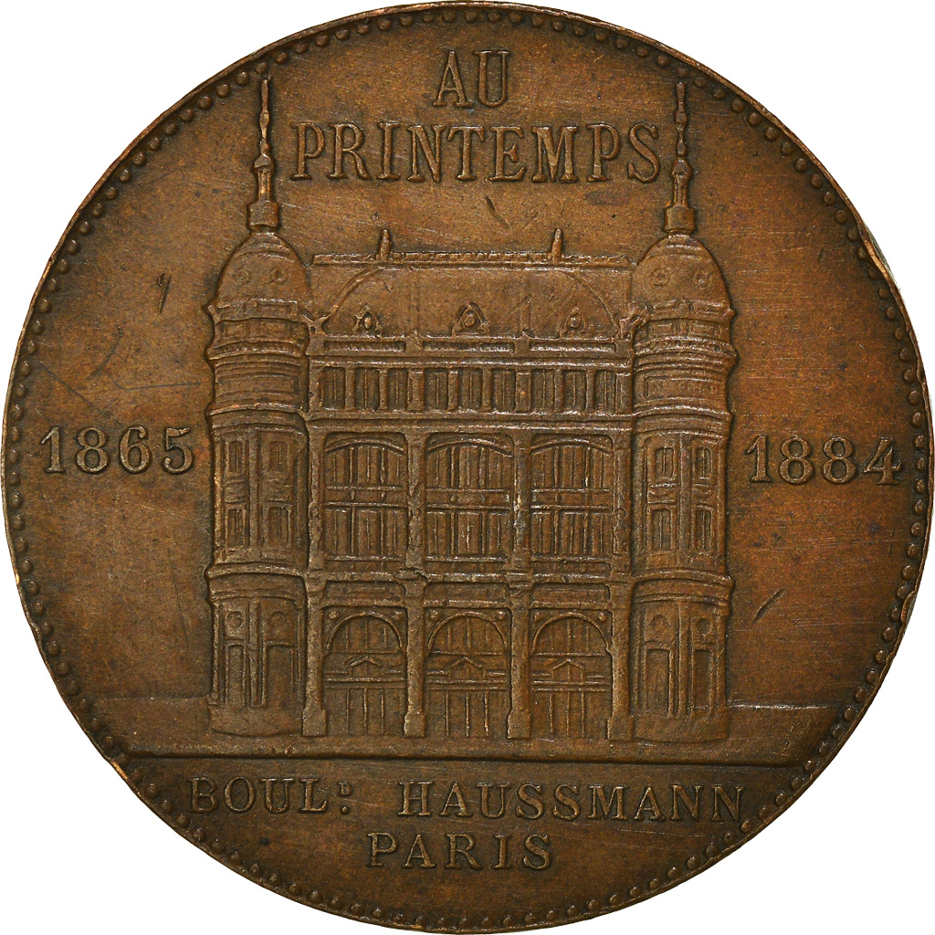 France, Medal, Au Printemps, Jules Jaluzot, Paris, 1890, Tasset, 