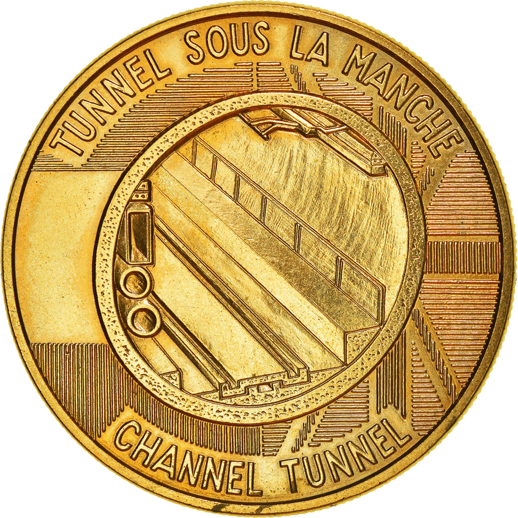 France, Medal, Tunnel sous la Manche - First Junction, 1990, , Bronze