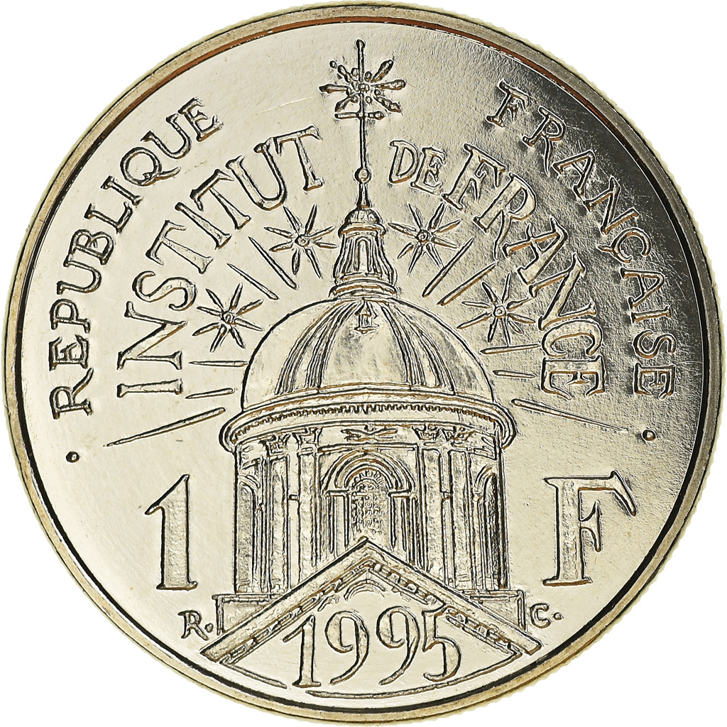 Coin, France, Institut de France, 1 Franc, 1995, Paris, ESSAI, 