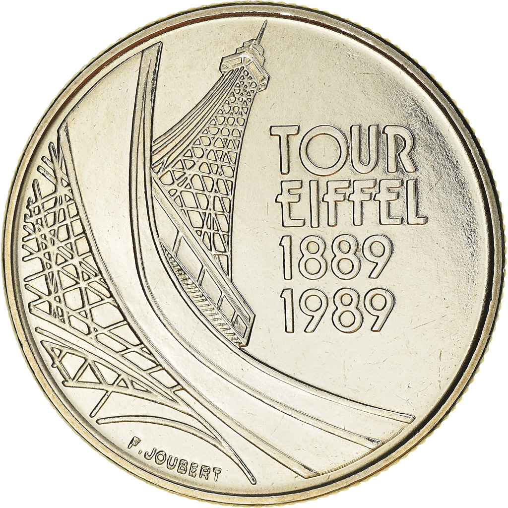 Coin, France, Tour Eiffel, 5 Francs, 1989, Paris, , Nickel, KM:968