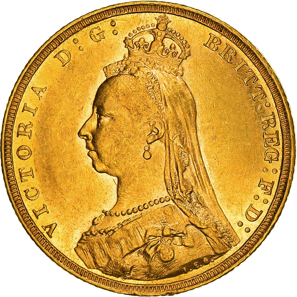 Coin, Great Britain, Victoria, Sovereign, 1889, , Gold, KM:767