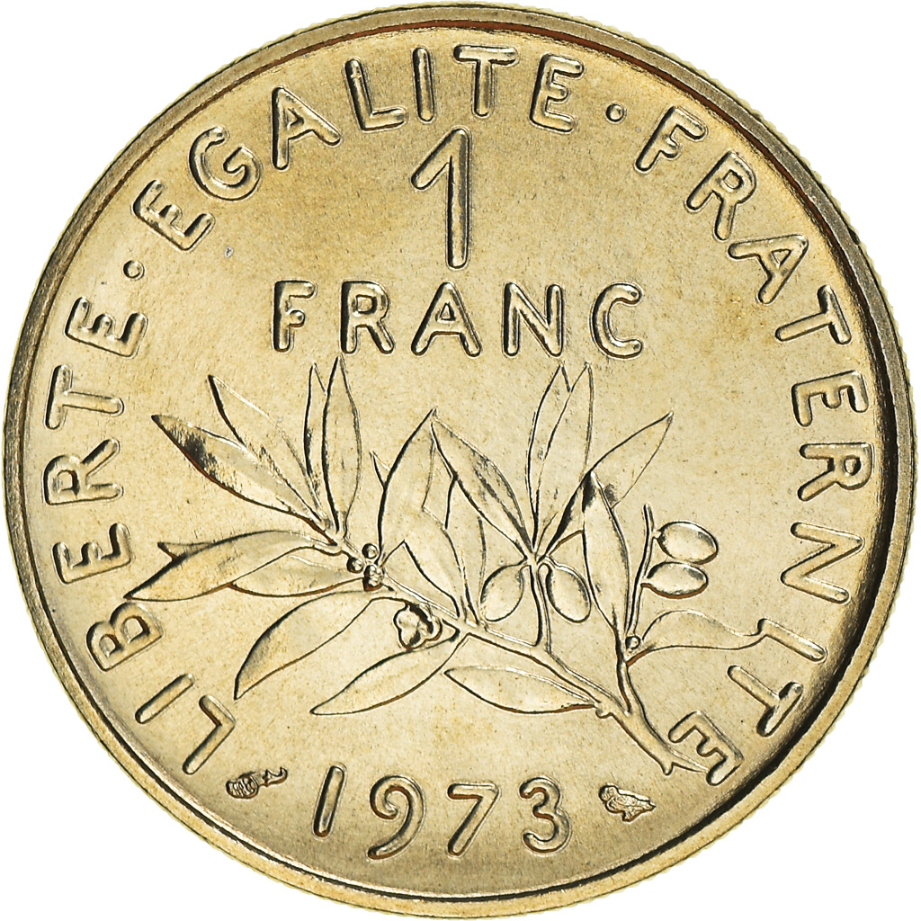 Moneda, Francia, Semeuse, Franc, 1973, Paris, FDC, FDC, Níquel, KM:925.1