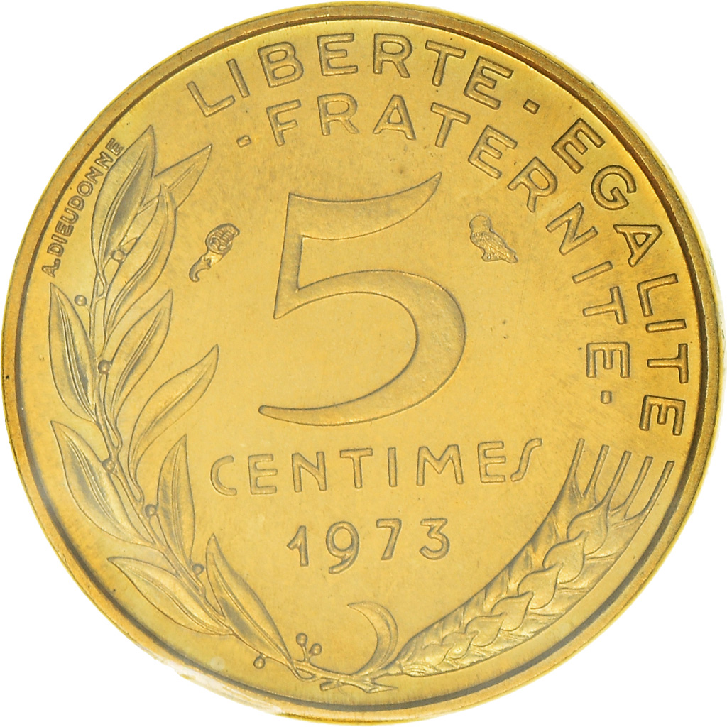 Coin, France, Marianne, 5 Centimes, 1973, Paris, FDC, 