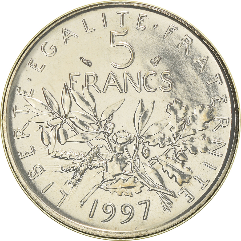 Coin, France, Semeuse, 5 Francs, 1997, Paris, , Nickel Clad