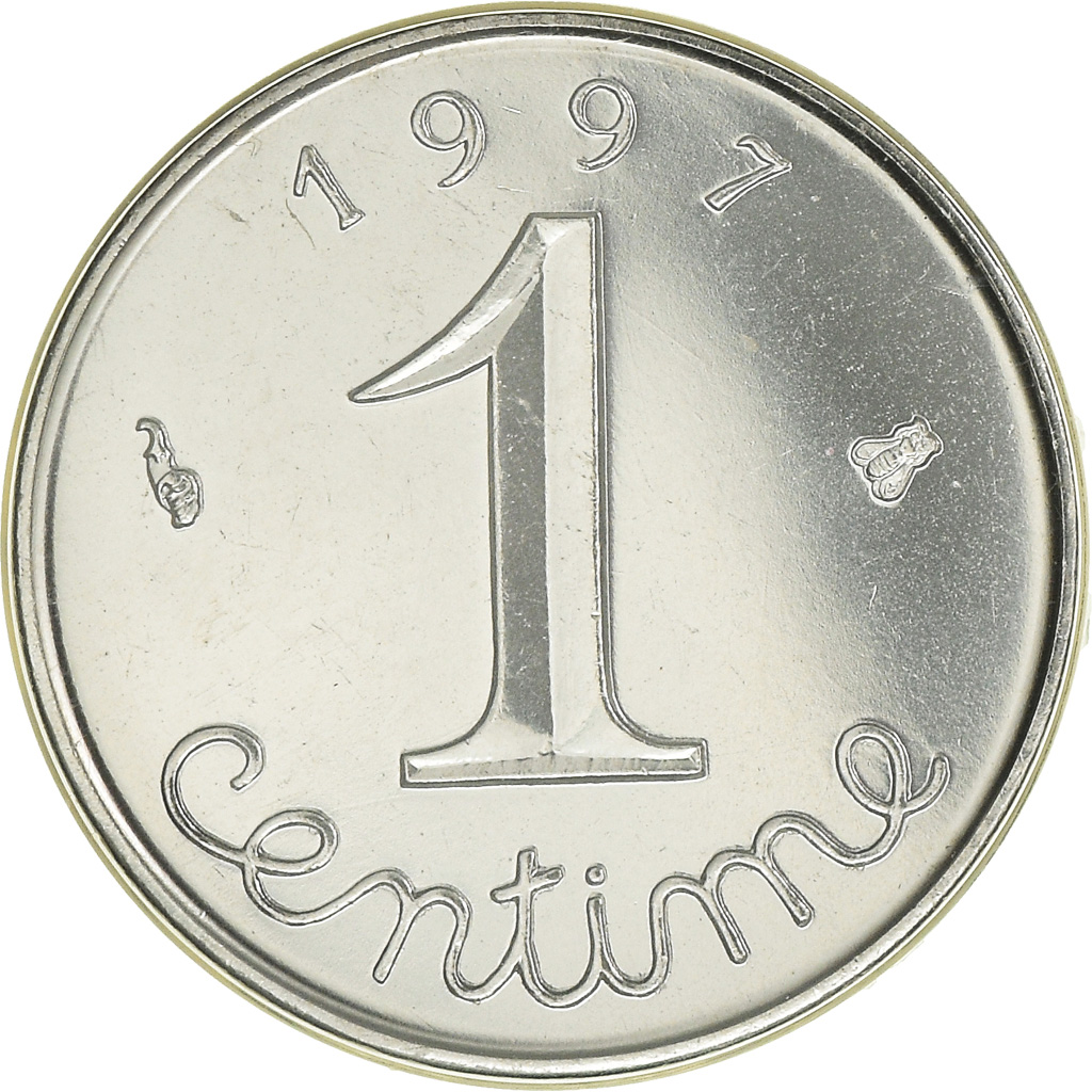 Coin, France, Épi, Centime, 1997, Paris, , Stainless Steel, KM:928