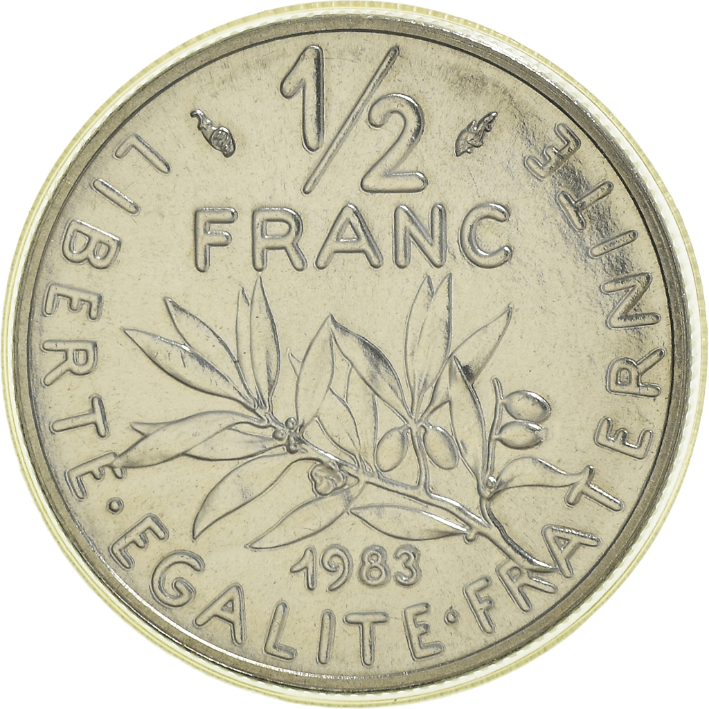 Coin, France, Semeuse, 1/2 Franc, 1983, Paris, FDC, , Nickel, KM:931.1