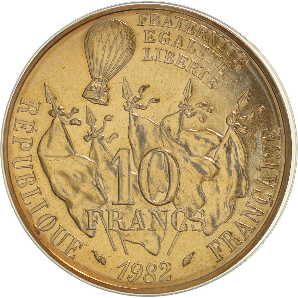 Moneda, Francia, Gambetta, 10 Francs, 1982, Paris, FDC, FDC, Níquel - bronce
