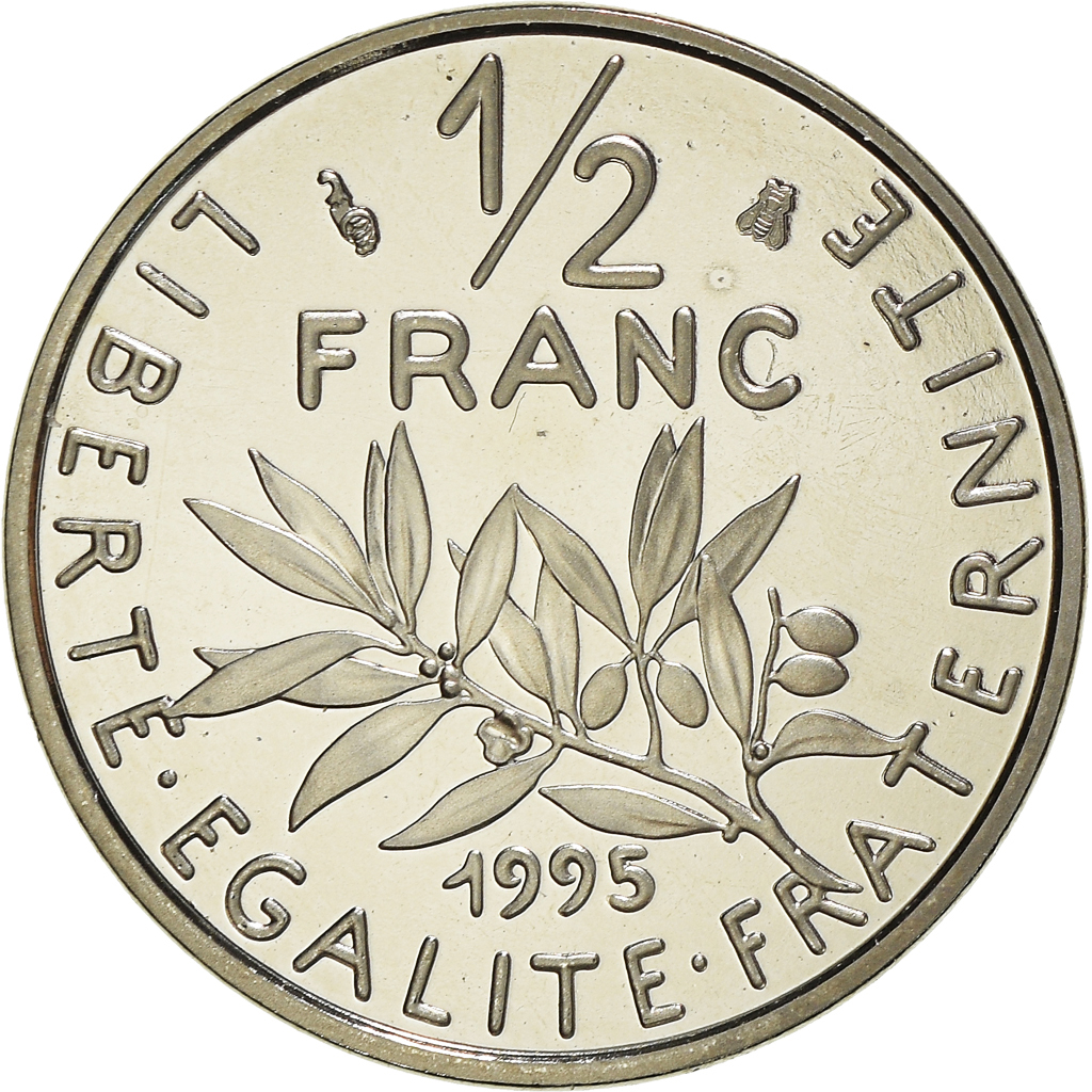 Coin, France, Semeuse, 1/2 Franc, 1995, Paris, Proof, , Nickel
