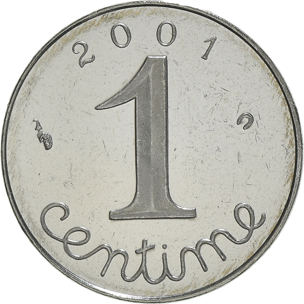 Moneda, Francia, Épi, Centime, 2001, Paris, Proof, SC+, Acero inoxidable