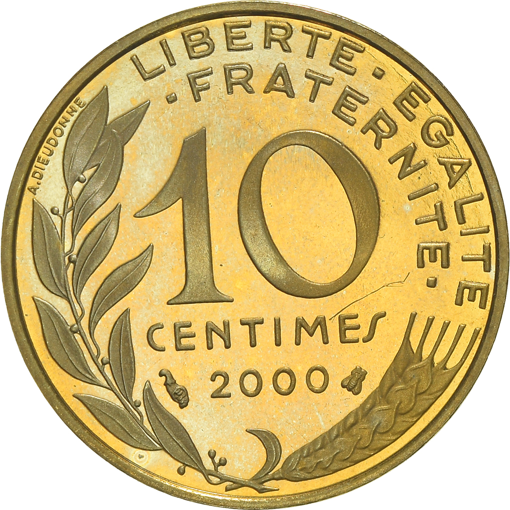 Coin, France, Marianne, 10 Centimes, 2000, Paris, Proof, 