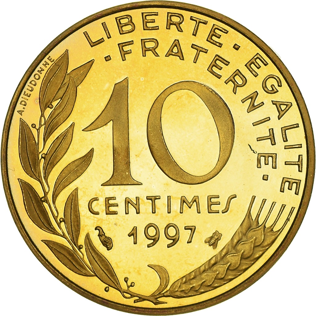 Monnaie, France, Marianne, 10 Centimes, 1997, Paris, Proof, FDC