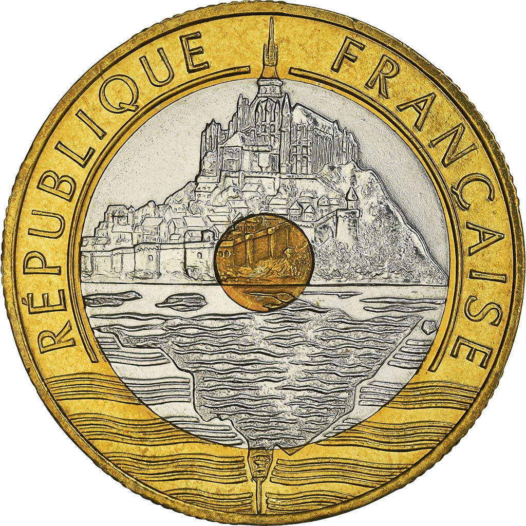 Coin, France, Mont Saint Michel, 20 Francs, 1999, Pessac, FDC, 