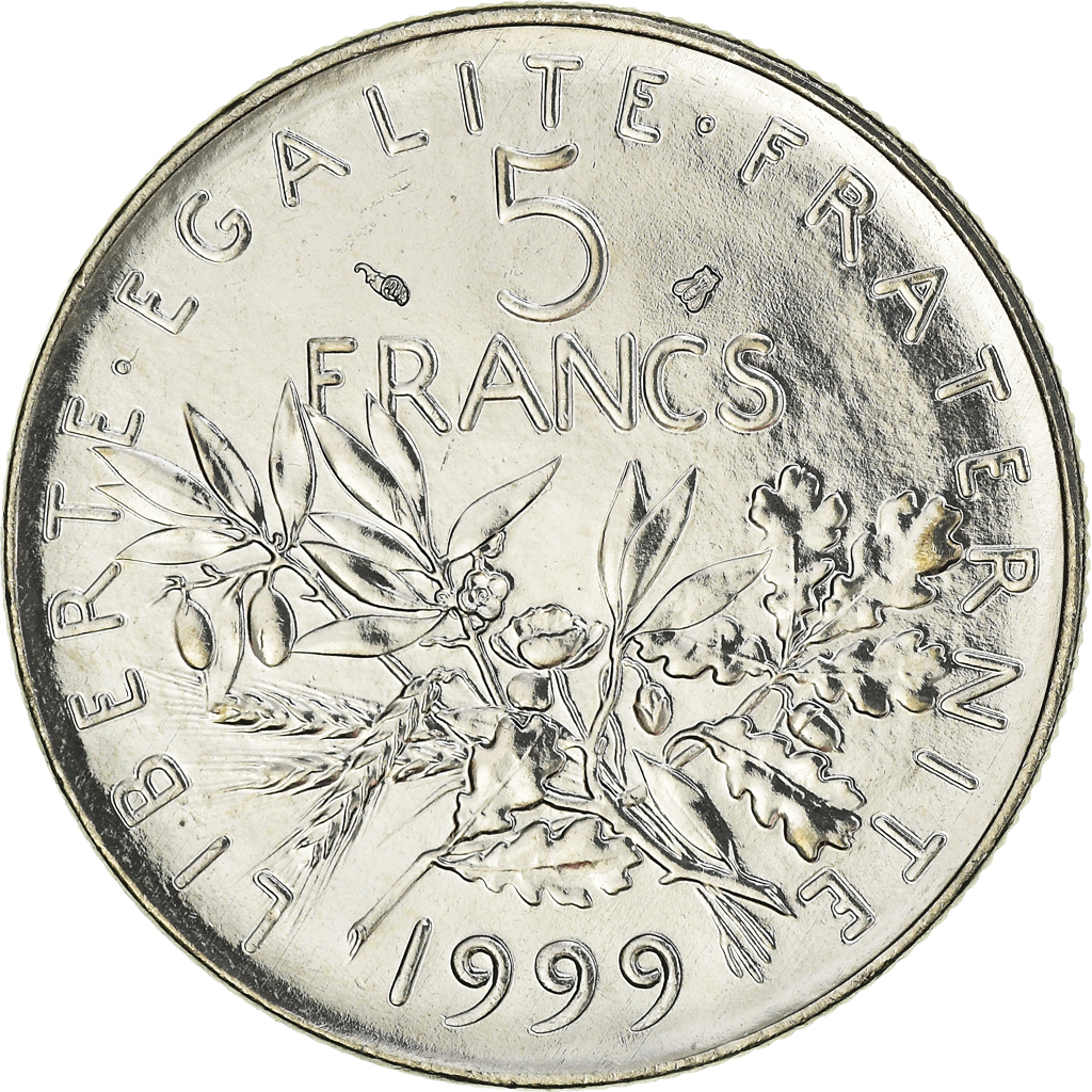 Coin, France, Semeuse, 5 Francs, 1999, Paris, BU, , Nickel Clad