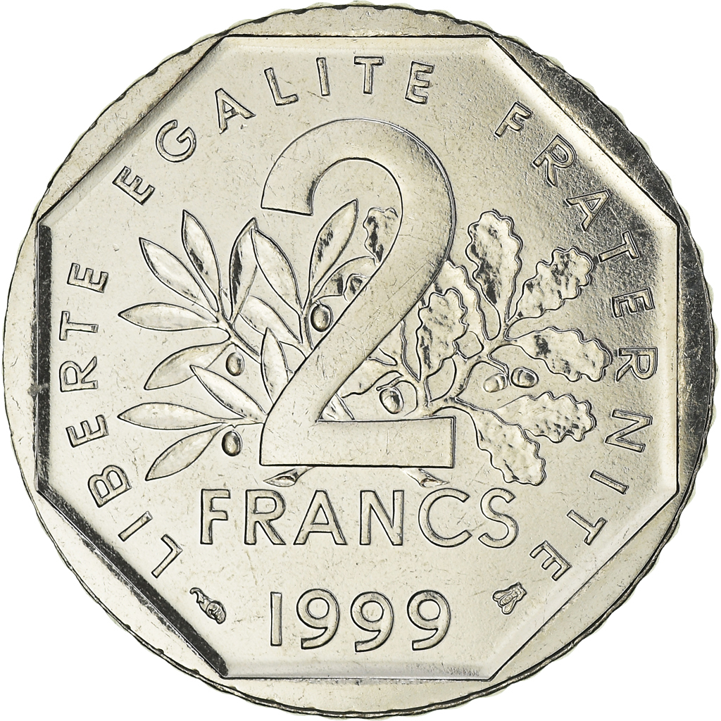 Coin, France, Semeuse, 2 Francs, 1999, Paris, FDC, , Nickel, KM:942.1