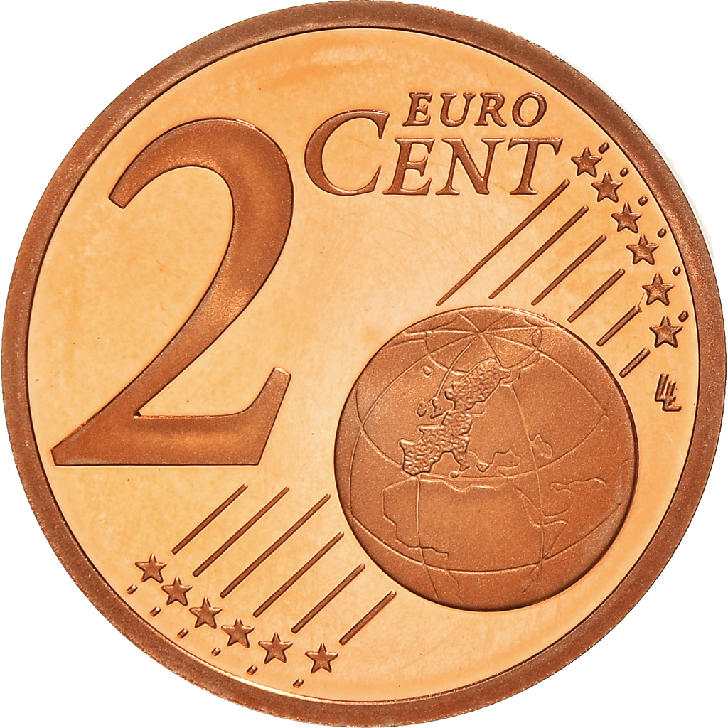 Francia, 2 Euro Cent, 2010, Paris, Proof / BE, FDC, Cobre chapado en acero