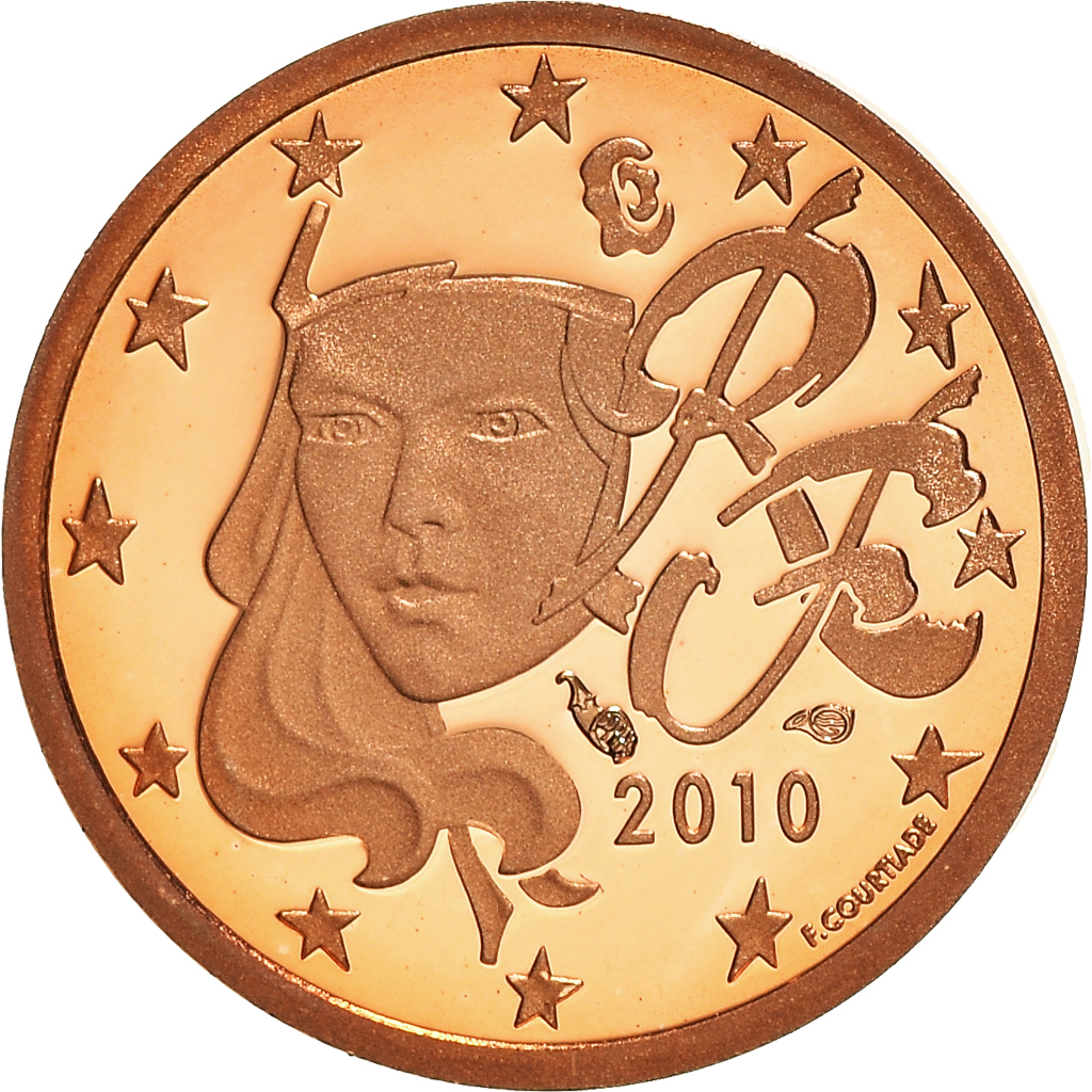 France, Euro Cent, 2010, Paris, BE, , Copper Plated Steel, Gadoury:1