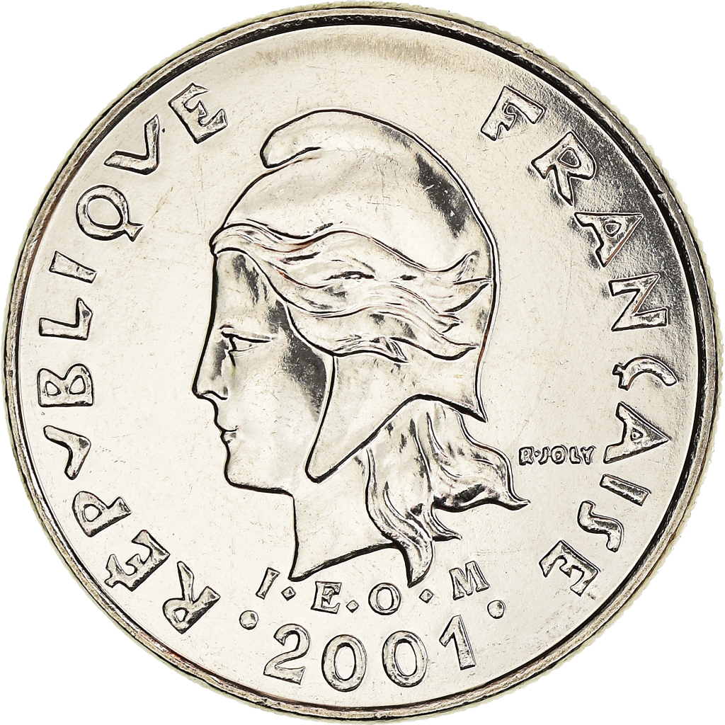 Moneda, Polinesia francesa, 10 Francs, 2001, Paris, FDC, Níquel, KM:8