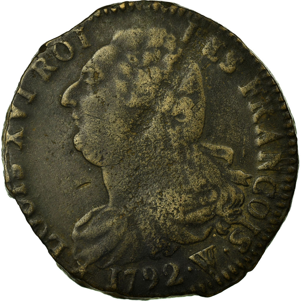 Coin, France, Louis XVI, 2 sols françois, 2 Sols, 1792, Arras, 
