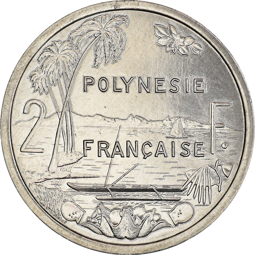 Moneda, Polinesia francesa, 2 Francs, 2001, Paris, FDC, FDC, Aluminio, KM:10