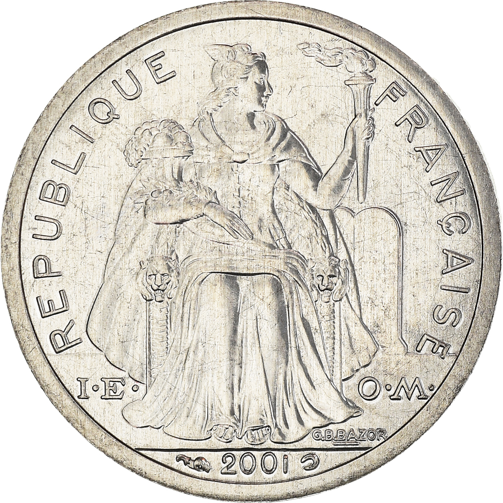 Moneda, Polinesia francesa, Franc, 2001, Paris, FDC, Aluminio, KM:11