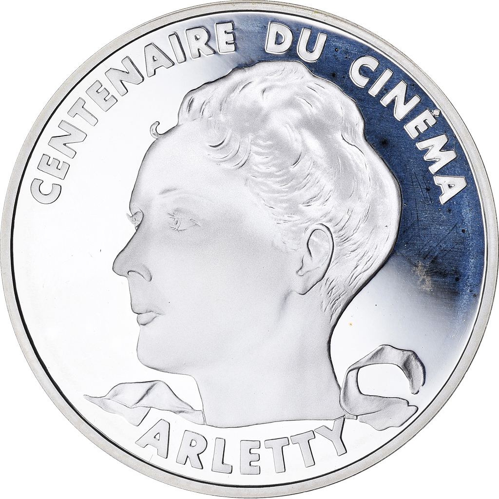 Coin, France, Arletty, Centenaire du Cinéma, 100 Francs, 1995, Paris, 