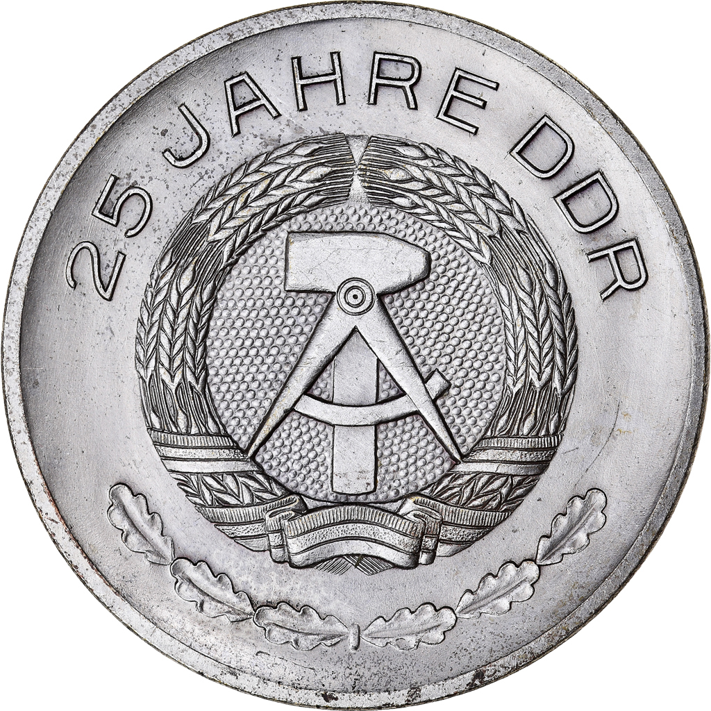 Germany, Medal, 25 Jahre DDR, Kreis Brandenburg, , Silvered bronze