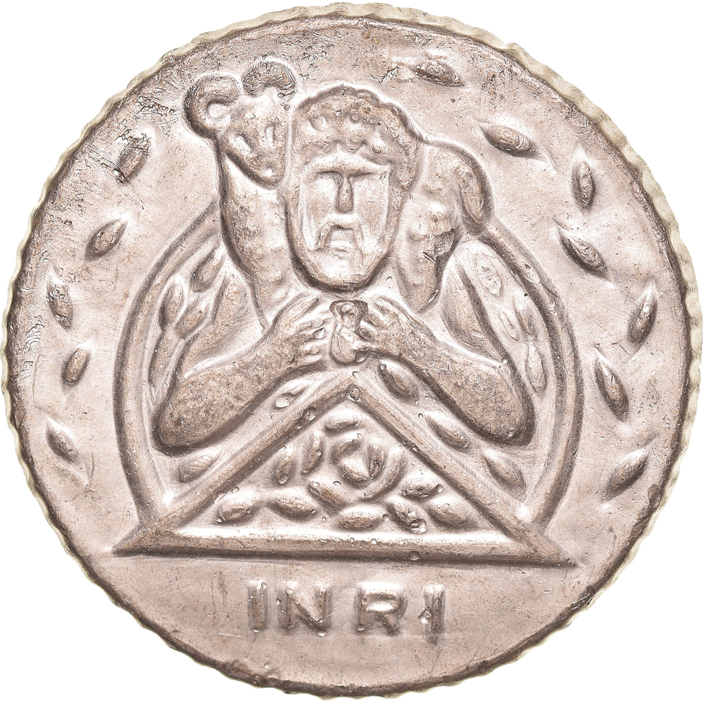 France, Medal, INRI, Religions & beliefs, , Tin