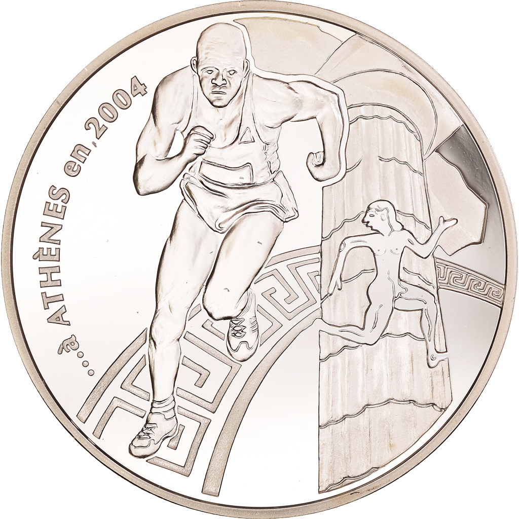 France, 1-1/2 Euro, De Athènes à Athènes, 2003, Paris, , Silver