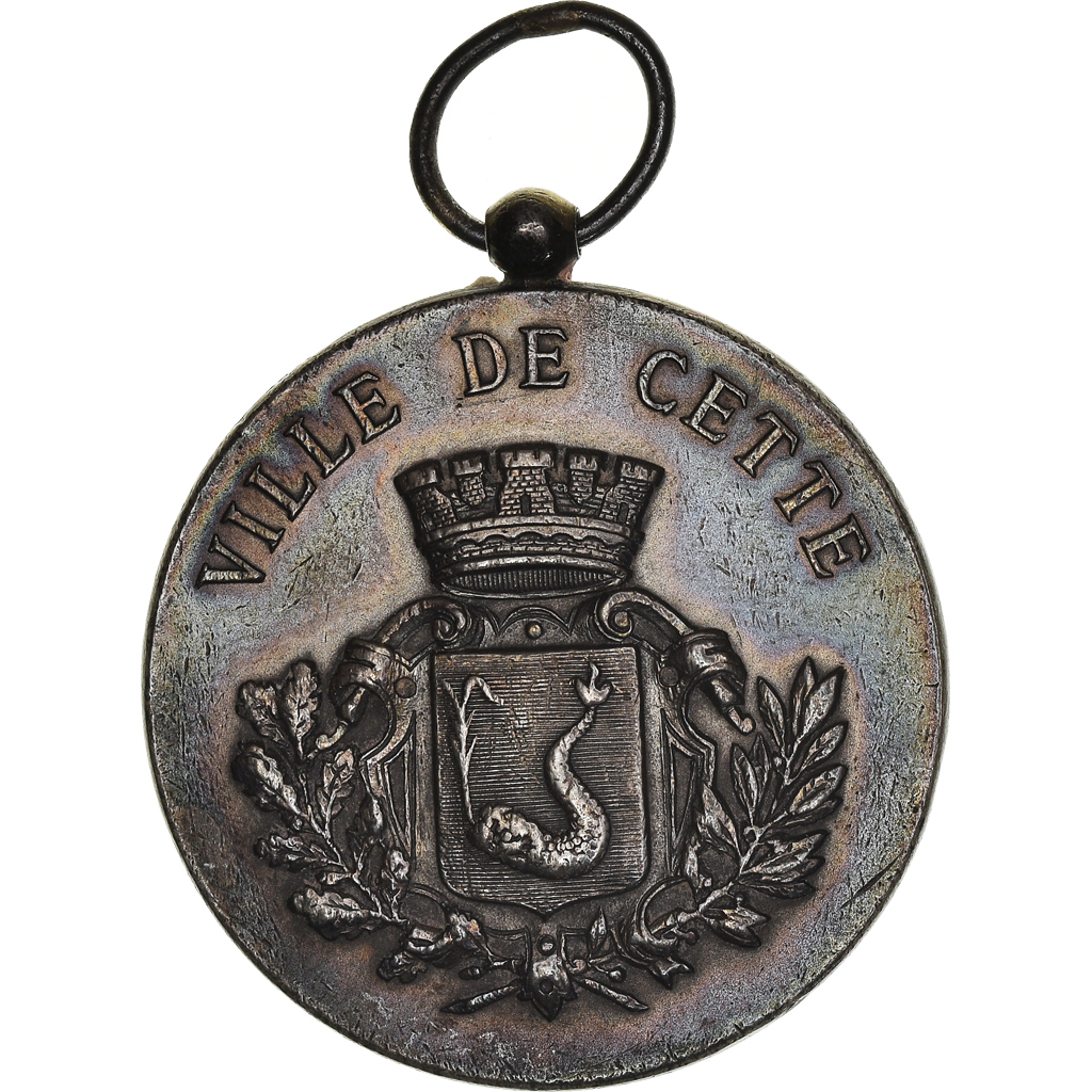 France, Medal, Concours Musical, Ville de Cette, Musique, 1903, 