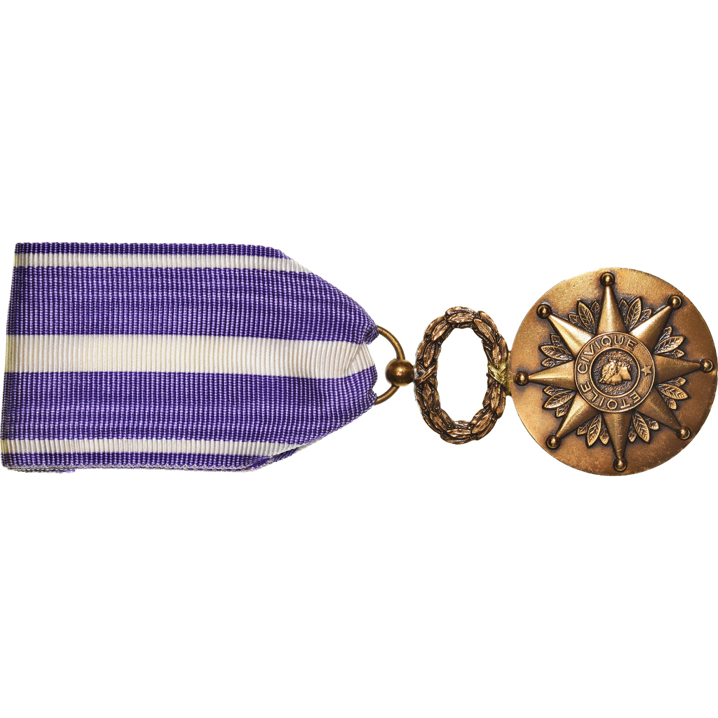 France, Honneur, Etoile Civique, Medal, Uncirculated, Silvered bronze, 35