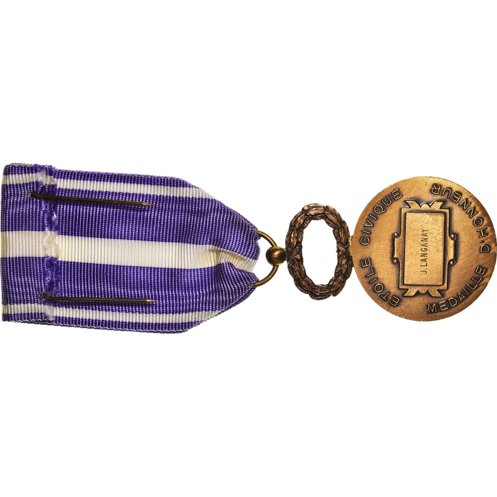 France, Honneur, Etoile Civique, Medal, Uncirculated, Silvered bronze, 35