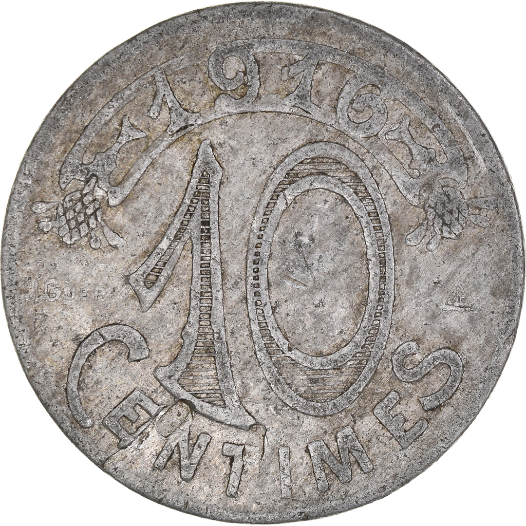 Coin, France, Chambre de Commerce, ., Marseille, 10 Centimes, 1916, 