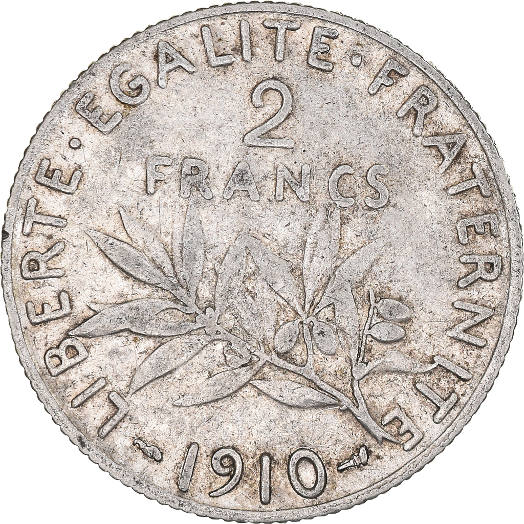 Coin, France, Semeuse, 2 Francs, 1910, Paris, , Silver, KM:845.1